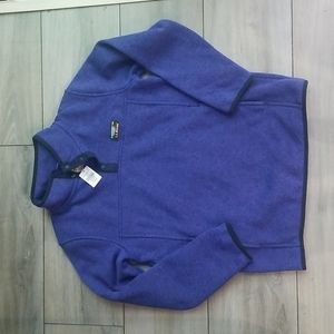 LL Bean Kids' Blue Sweater Fleece Pullover - 14-16 NWT
